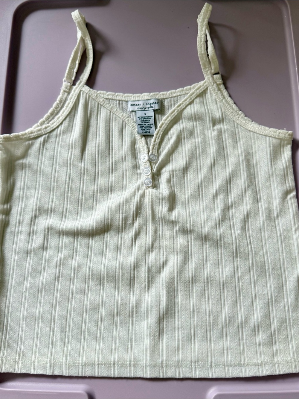 Old Navy Green Ribbed Tank Top - Picture 2 of 5